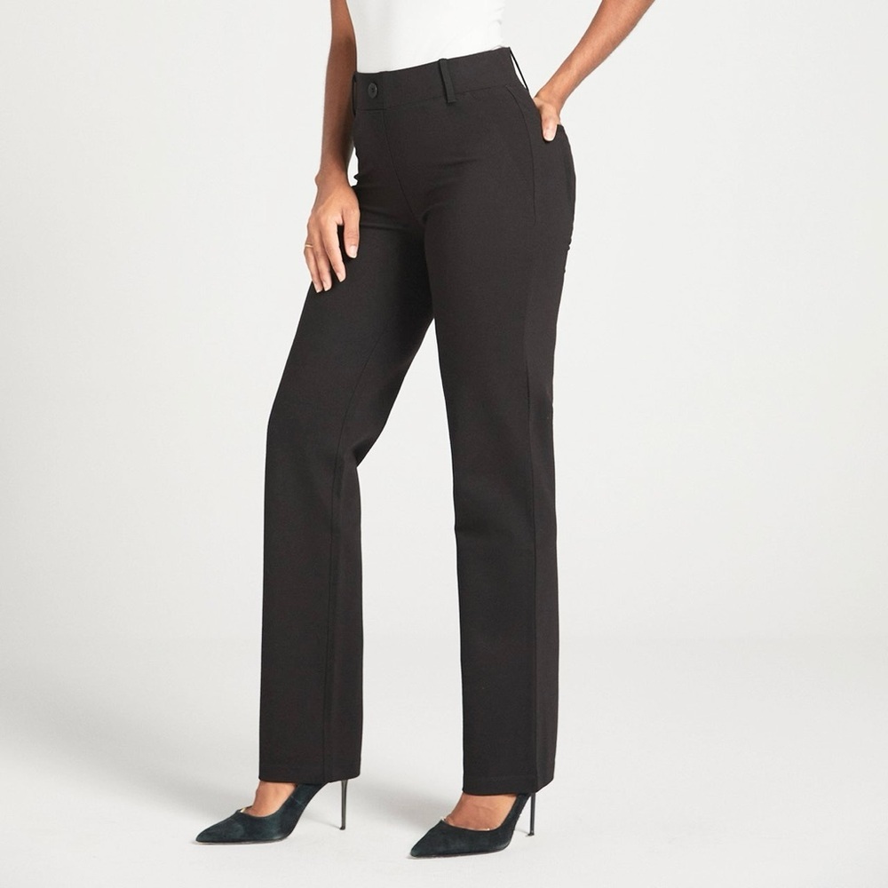 Betabrand Black Dress Pant Yoga Pants M Straight Leg 31”